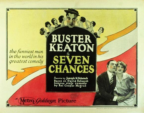 comedy, comedy stars, early comedy, Buster Keaton, Seven Chances, 7 Chances