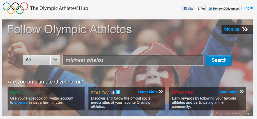 olympic athletes, social hub, follow olympic athletes