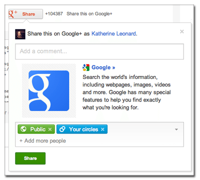 Google Plus, G+