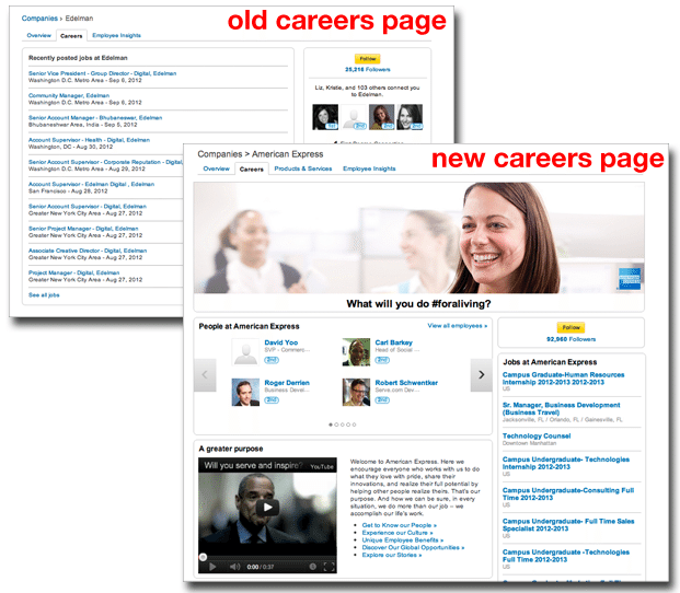 New Linkedin Careers Page
