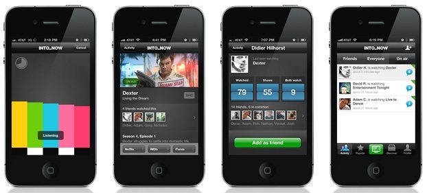 IntoNow, Dexter, iphone, apps, television