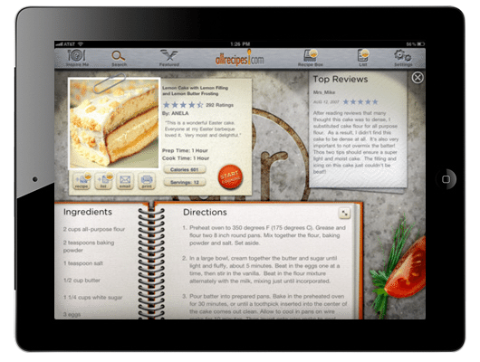 All Recipes iPad App