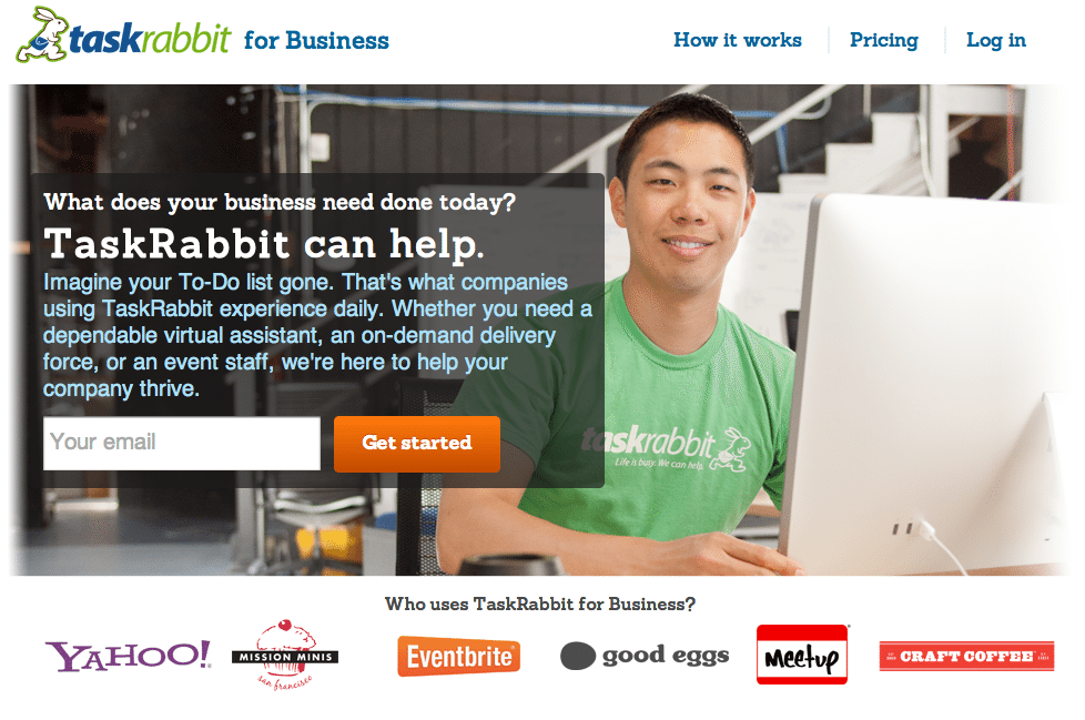 TaskRabbit for Business Landing Page