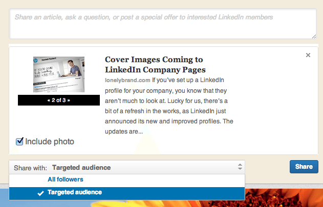 LinkedIn Targeted Updates