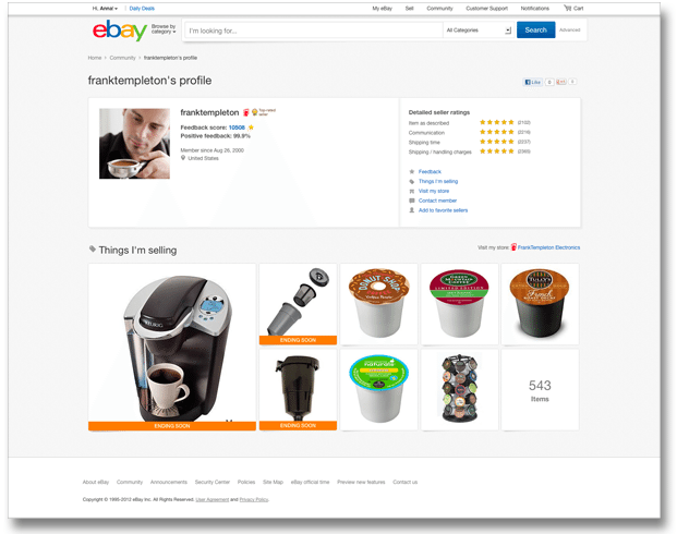 eBay User Profile
