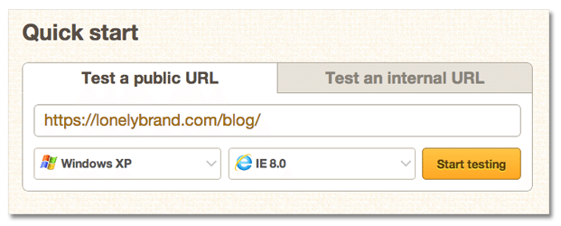URL Testing