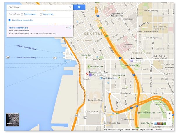 Google Map Ads