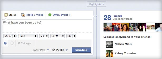 Facebook Scheduling