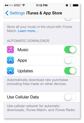 iOS 7 Autoupdate