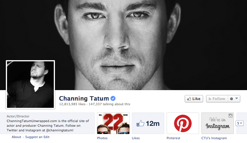 Channing Tatum Facebook