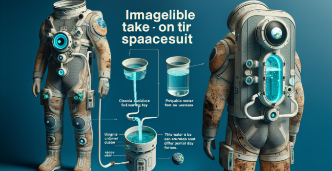 A spacesuit inspired by Dune transforms astronauts' urine into potable water for use the following day.