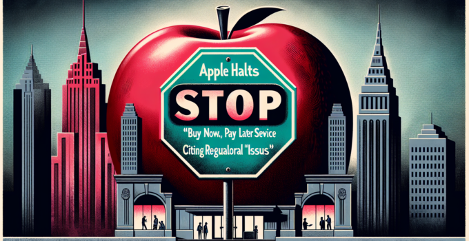 Apple Halts "Buy Now, Pay Later" Service Citing Regulatory Issues