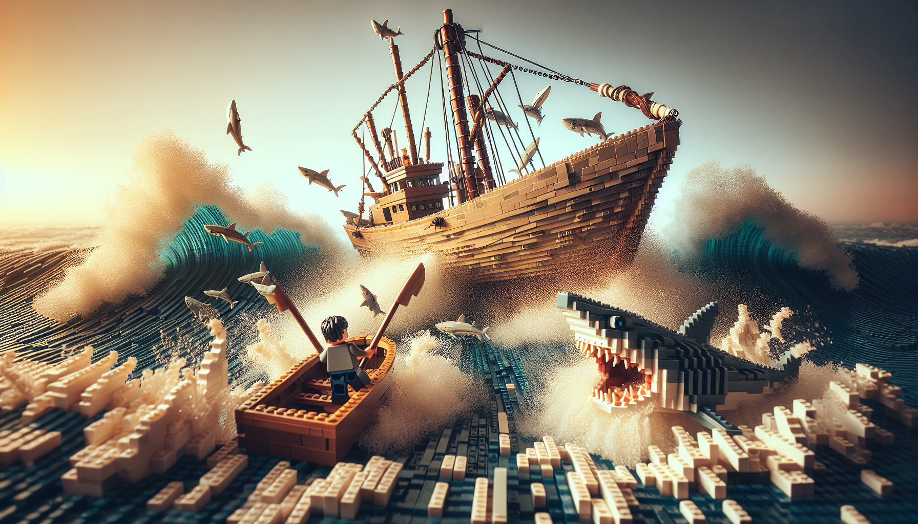 Lego to introduce a Jaws-themed set in August, showcasing the climactic battle on Quint's boat.