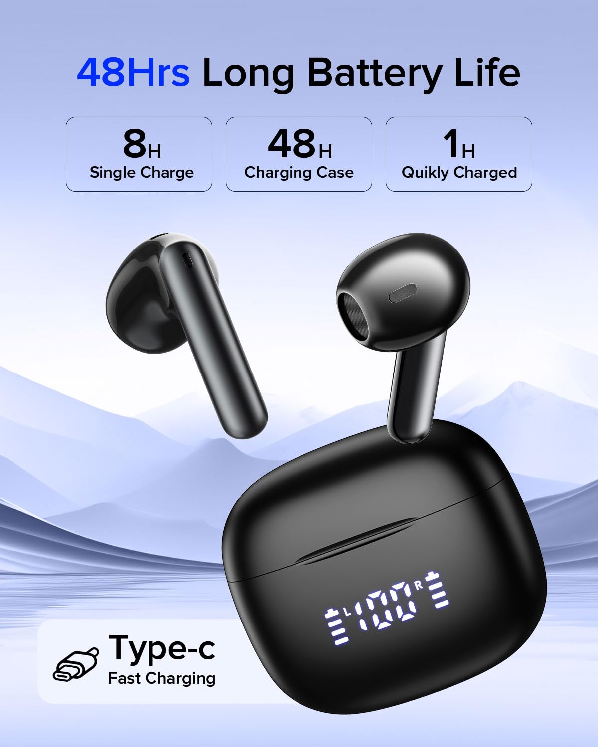 YISAMT Wireless Bluetooth 5.3 Earbuds