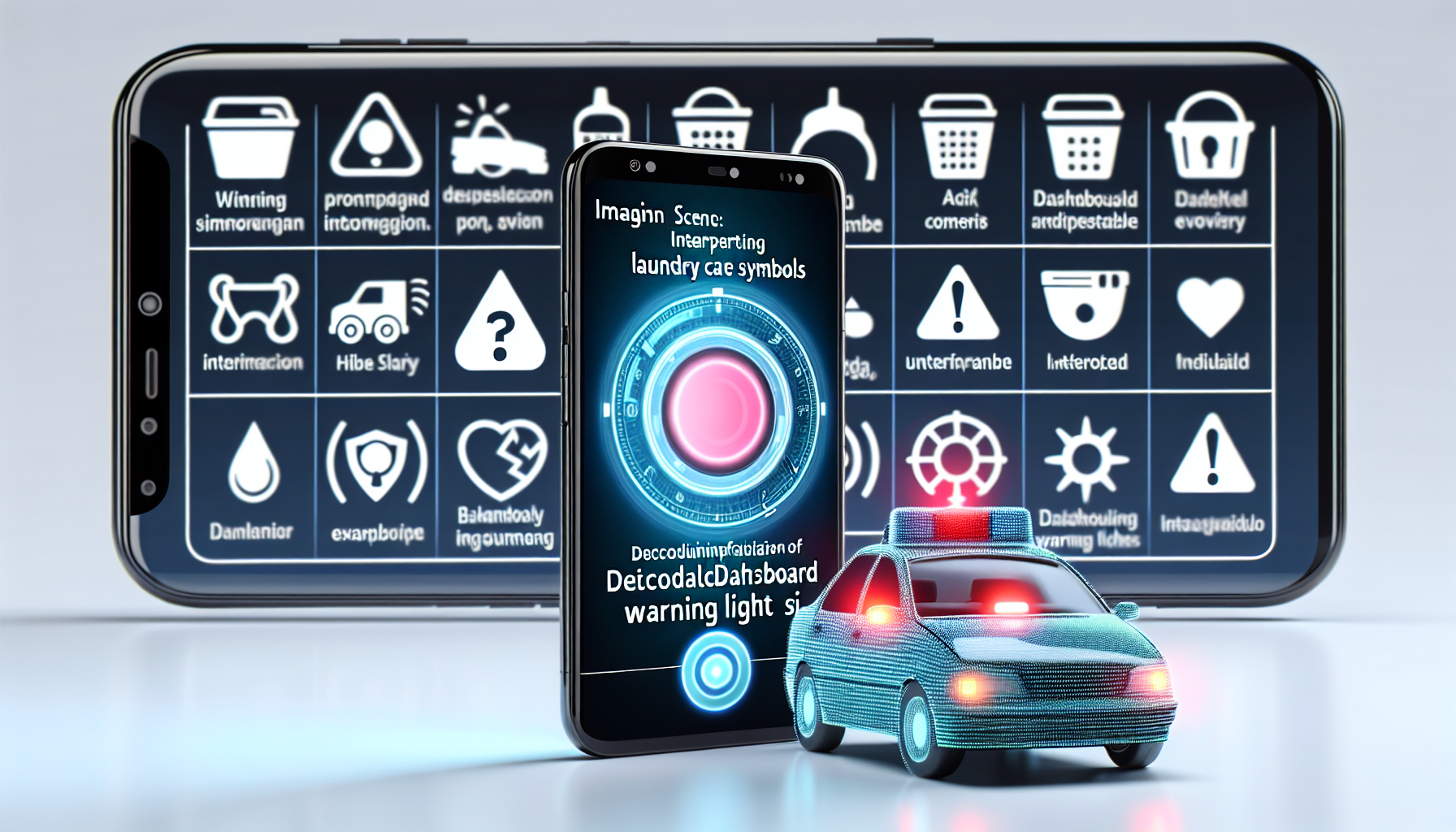 iPhone Capability Interprets Laundry Care Icons and Dashboard Alert Indicators