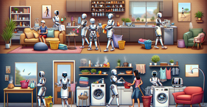 Humanoid robots enhanced by AI technology might aid in domestic chores.