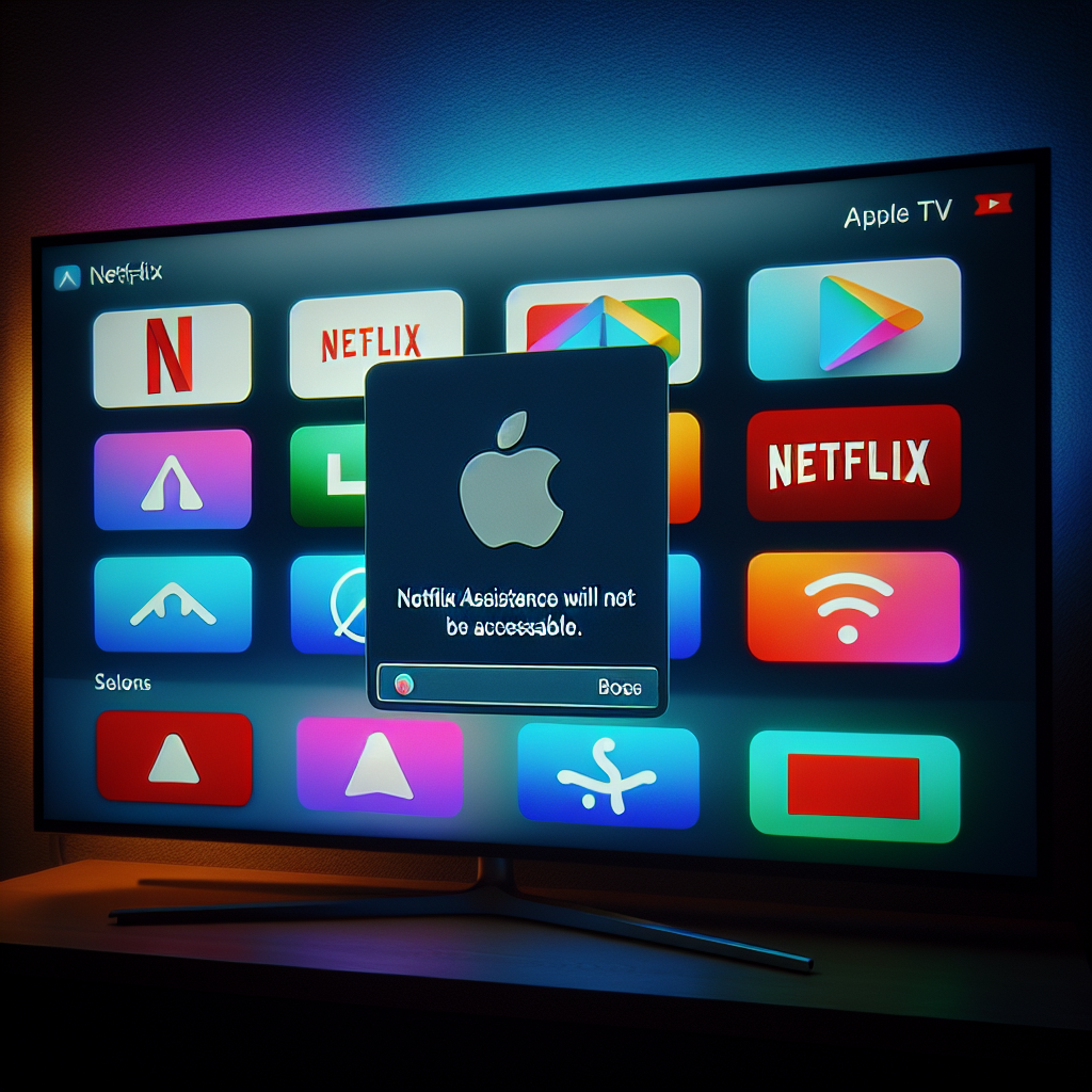 Netflix assistance will not be accessible in the Apple TV application.