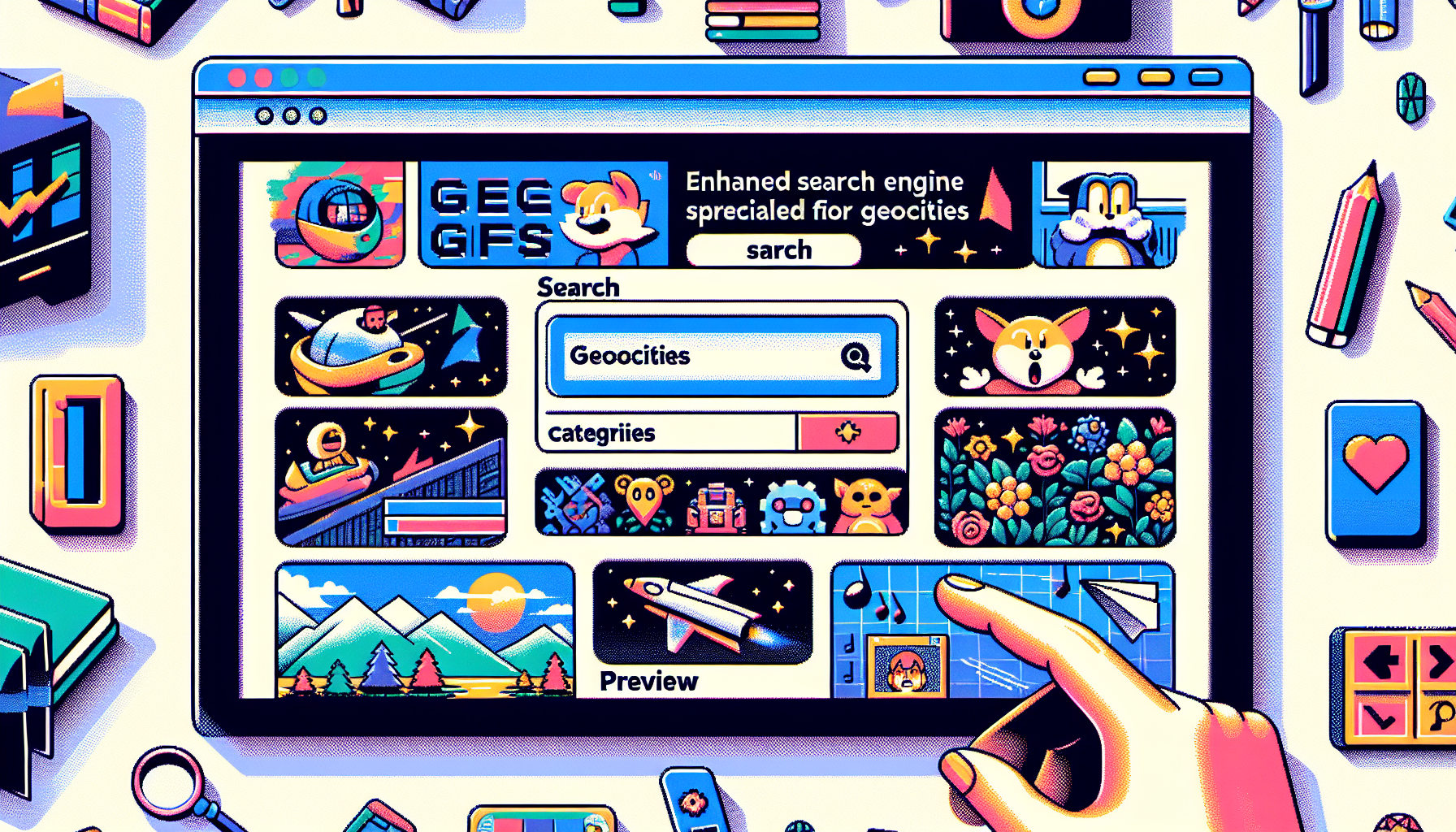 The Internet Archive Enhances GeoCities GIF Search Engine