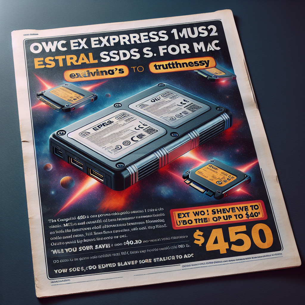 Obtain Savings of Up to $450 on OWC Express 1M2 USB 4 External SSDs for Mac