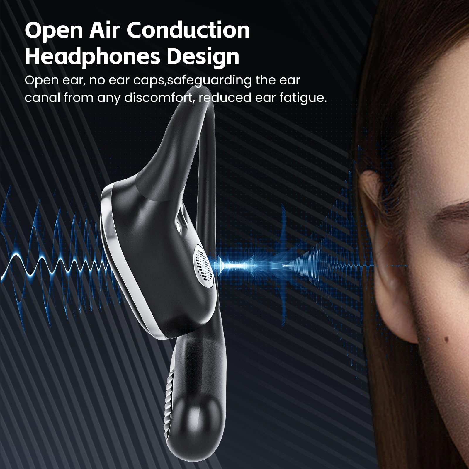 TRAUSI Open-Ear Bluetooth Wireless Earbuds