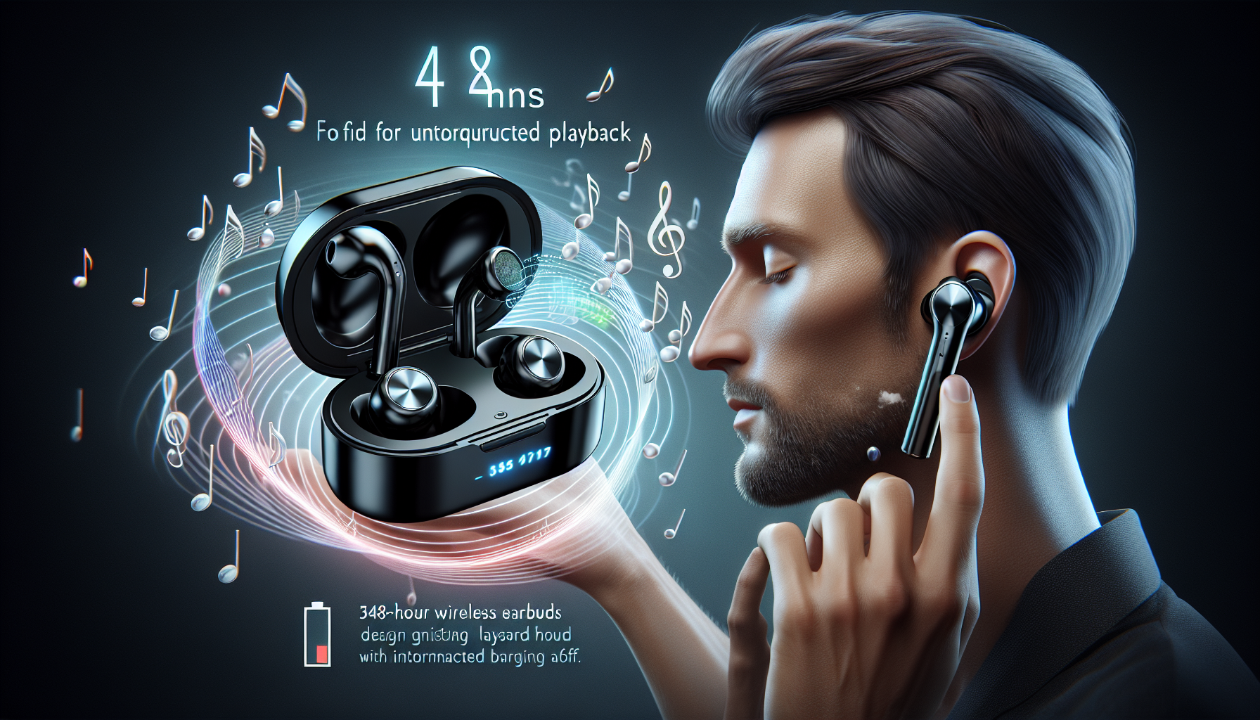 48-Hour Wireless Earbuds with Playback