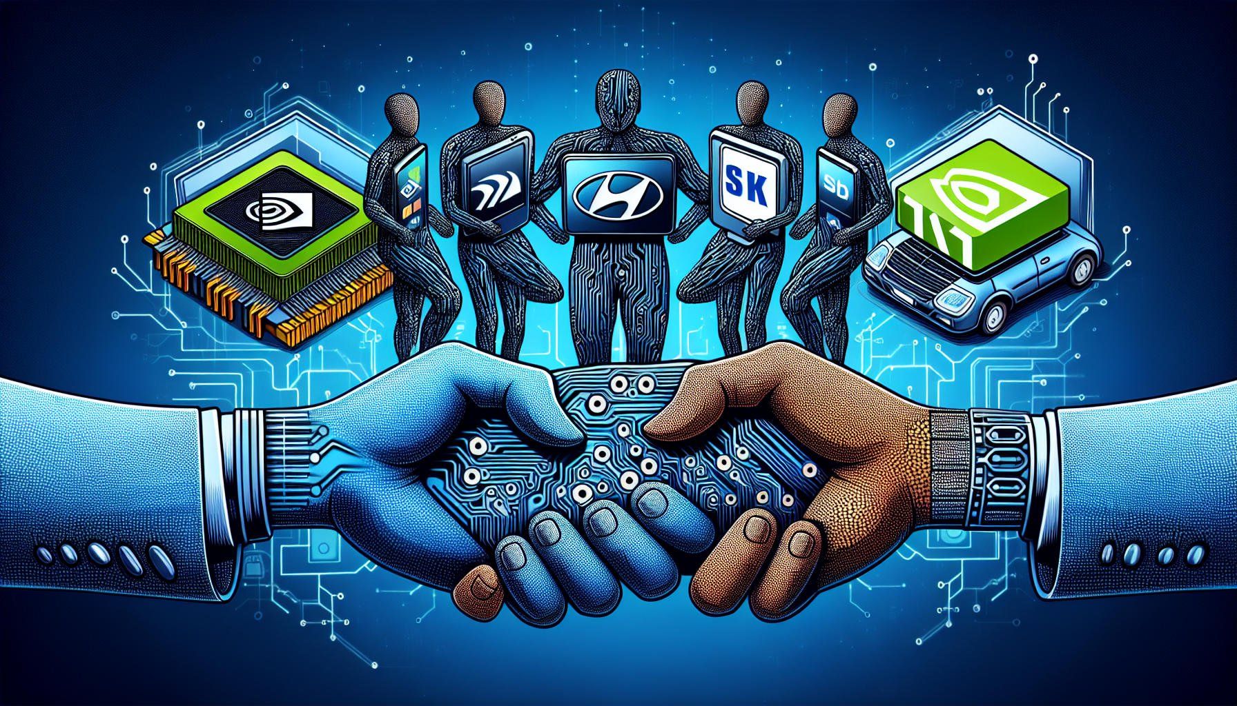 Nvidia Enhances AI Partnerships with Hyundai, Samsung, SK, and Naver