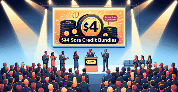 OpenAI Unveils $4 Sora Credit Bundles and Aims to Reduce Free Generations