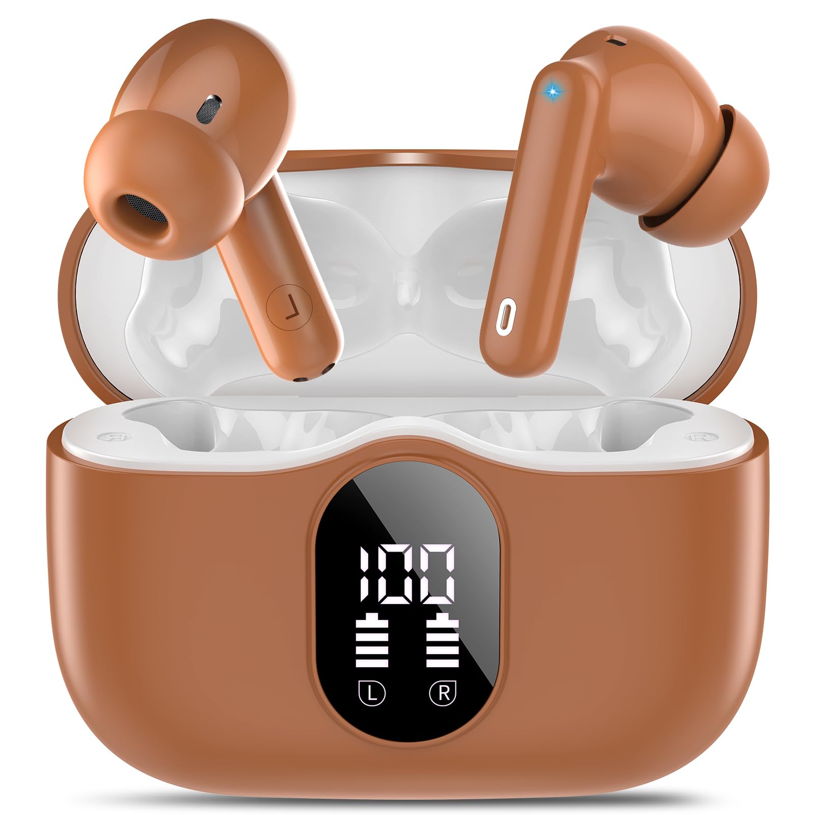 Black Bluetooth 5.4 Wireless Earbuds