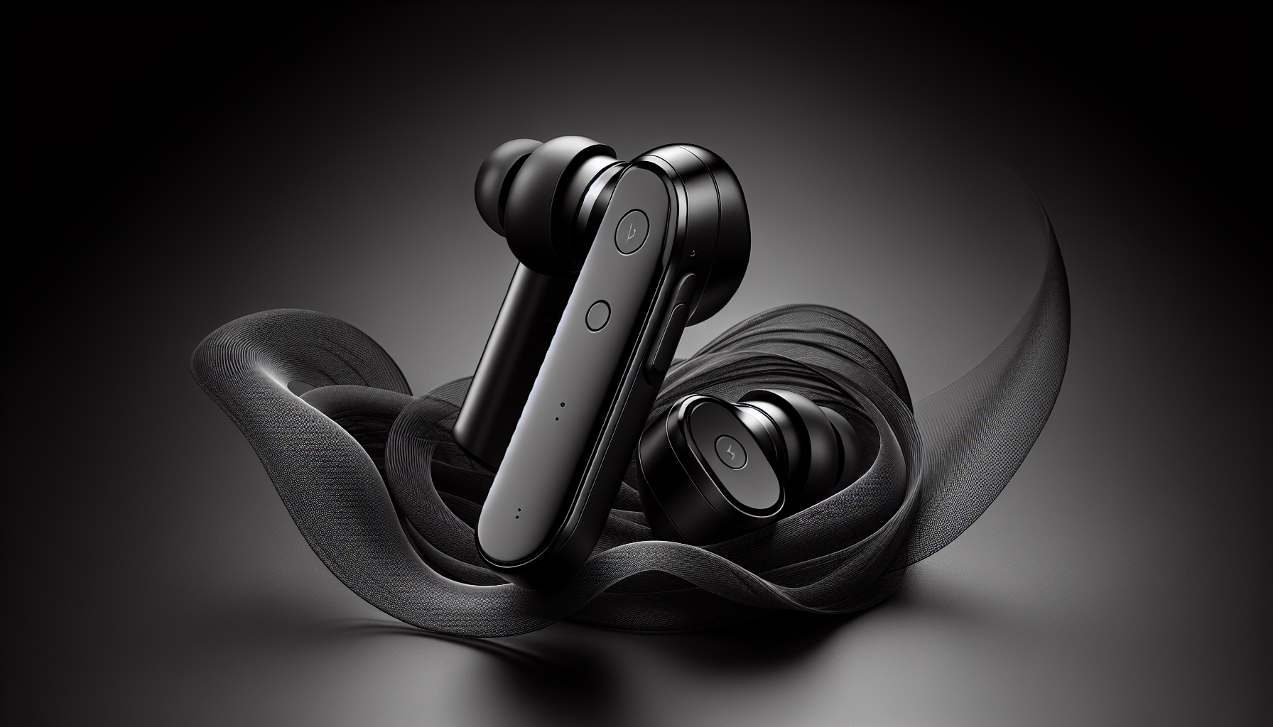 Black Bluetooth 5.4 Wireless Earphones