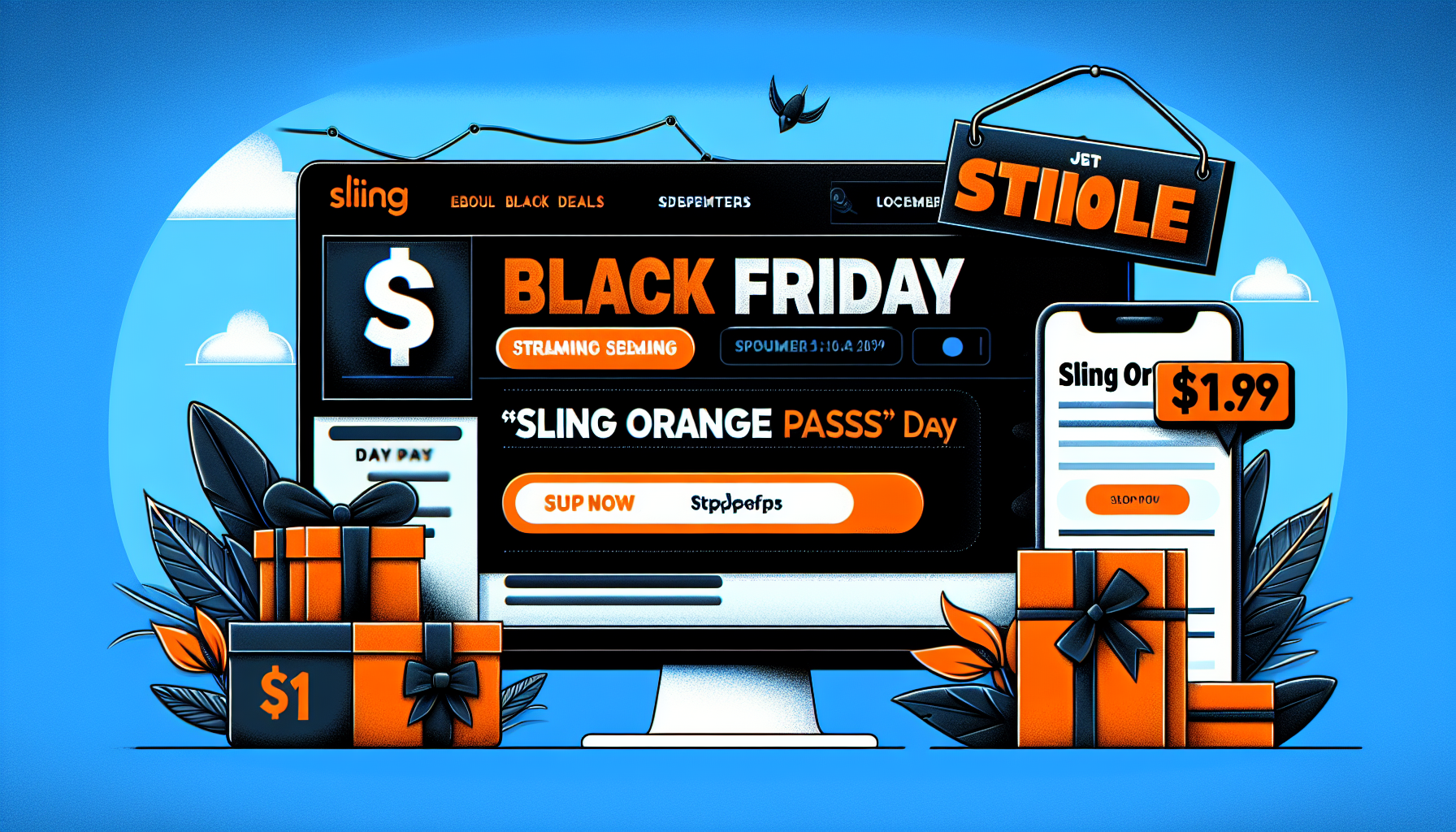 Black Friday Streaming Deals: Acquire Sling Orange Day Passes for Only $1 Each