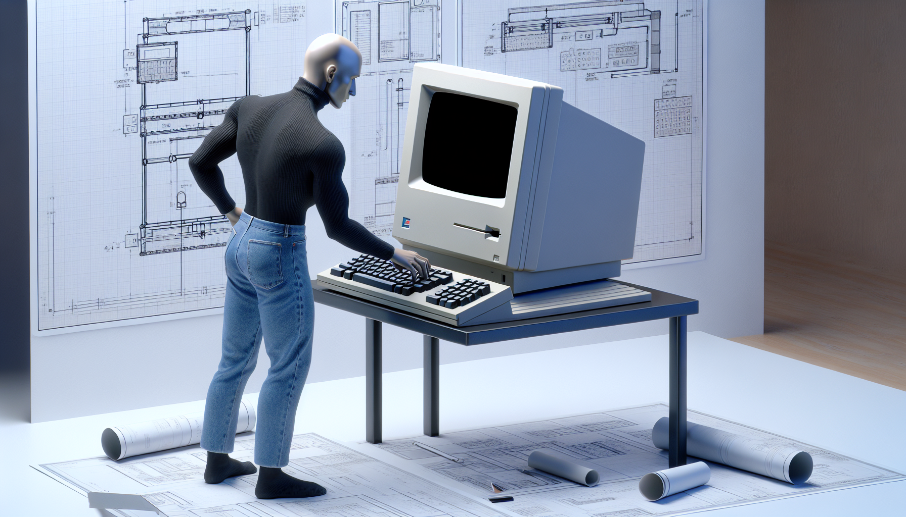 Steve Jobs Shaped Original Mac Calculator Design in Merely 10 Minutes