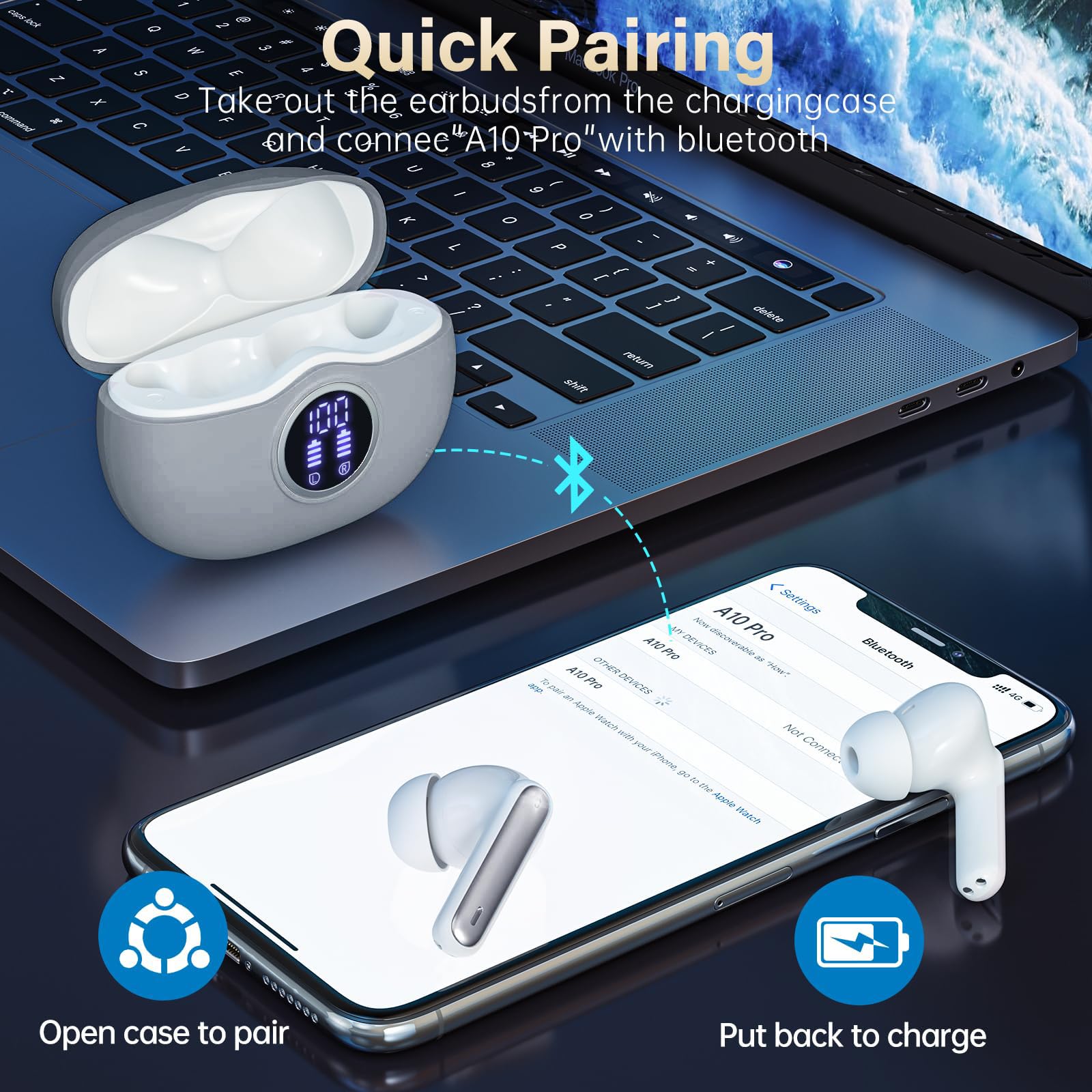 Bluetooth 5.3 Wireless Earbuds