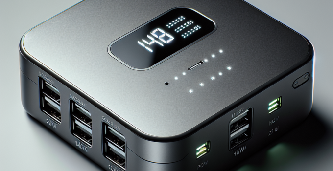 Satechi ChargeView 140W Desktop Charger Shows Real-Time Energy Consumption