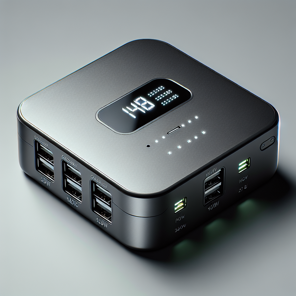 Satechi ChargeView 140W Desktop Charger Shows Real-Time Energy Consumption