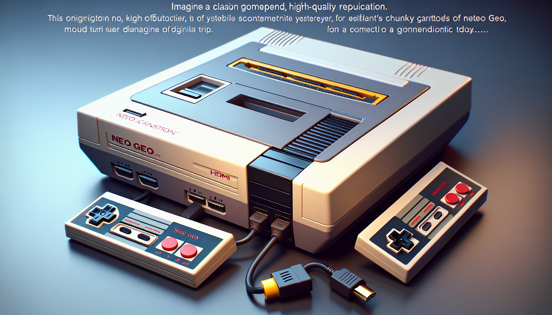 SNK's Neo Geo Console Reproduction Compatible with Original Cartridges and HDMI Connectivity