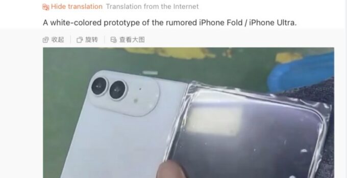 New Image Unveils Possible iPhone Fold Prototype
