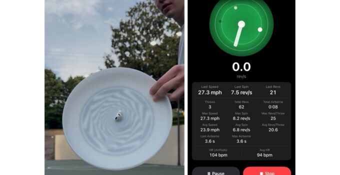 Frisbee Tracker Leveraging AirPod Technology Improves Accuracy of Outdoor Throws